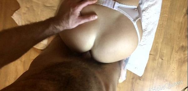  My ass is always ready for anal. White stockings